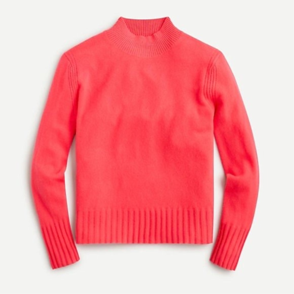 J. Crew Cashmere Mockneck Sweater in Neon Primrose
